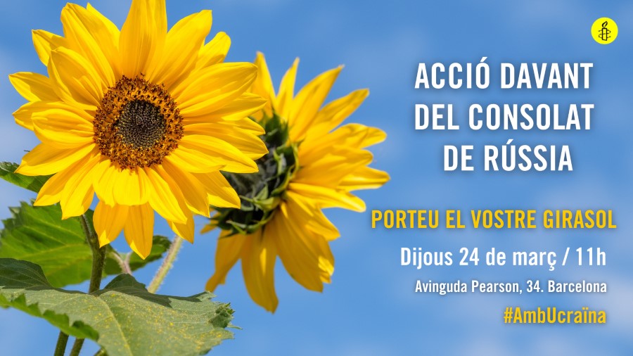 Amnistia internacional accion concentracion fin de la guerra Ucrania