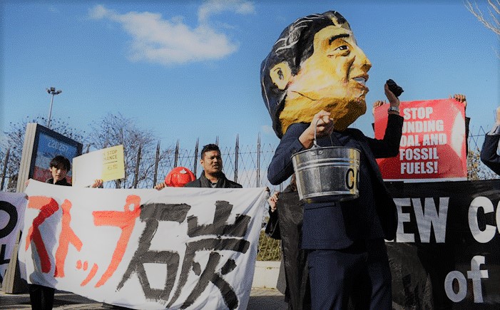Canvi climtic activistes al japo contra les plantes de carb. 2