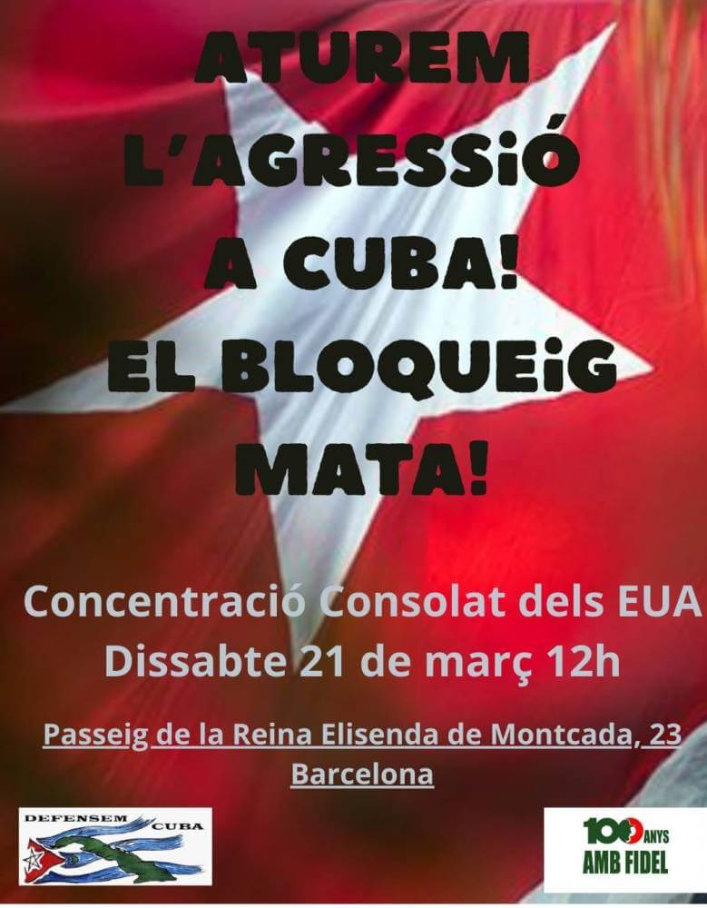 Cuba 21032026 concentraaci davant les portes del consulat dels eeuu a barcelonaIMG 20260320 WA0000
