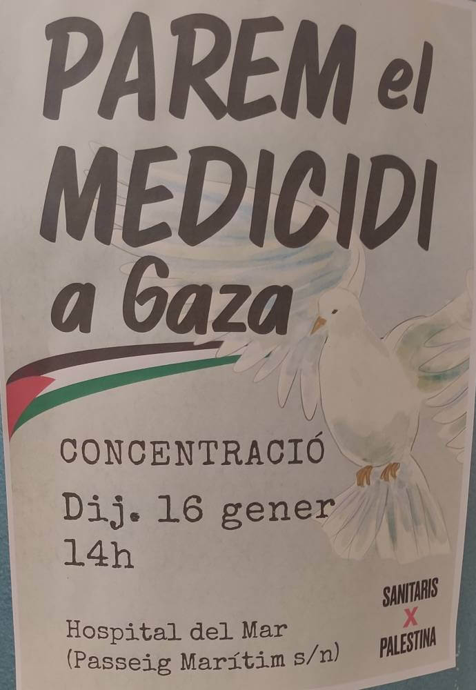 Sanitat concentracio a favor de gaza dels sanitaris del hospital del mar 1740613294014 953 K
