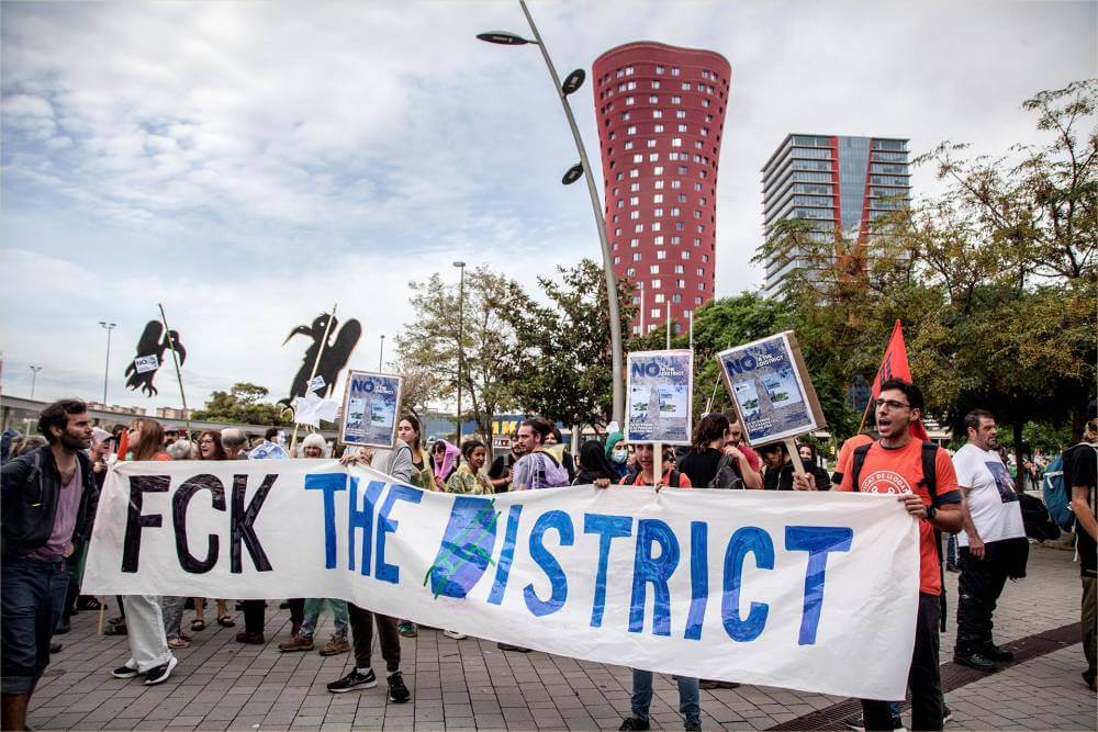 Sindicat de llogateres mobilitzaci contra la celeberaci de The District el congres de fons voltors