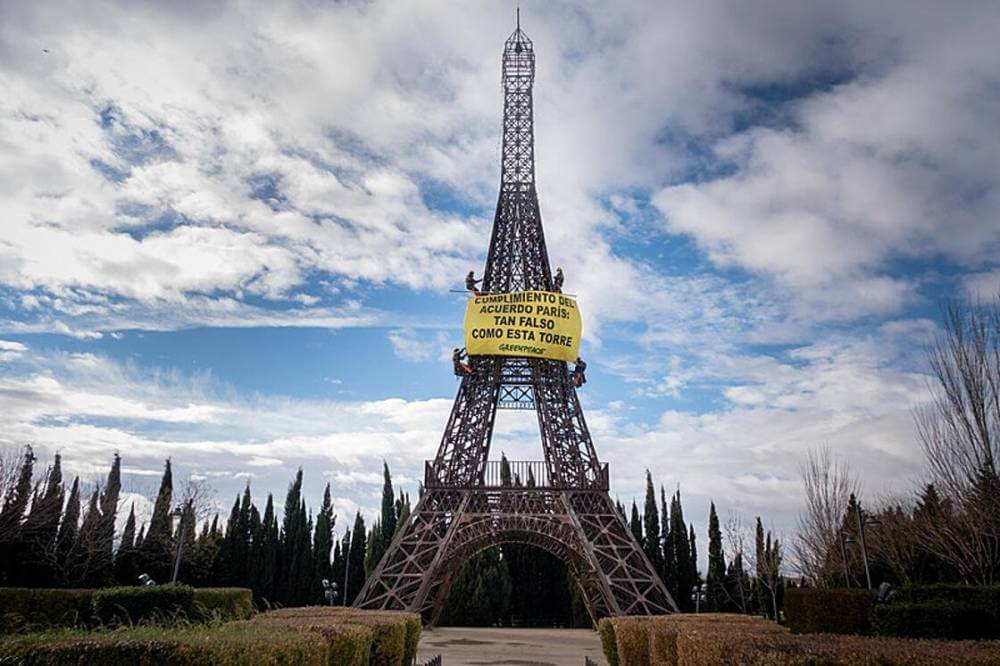 greenpeace acuerdo de paris falso como la torre