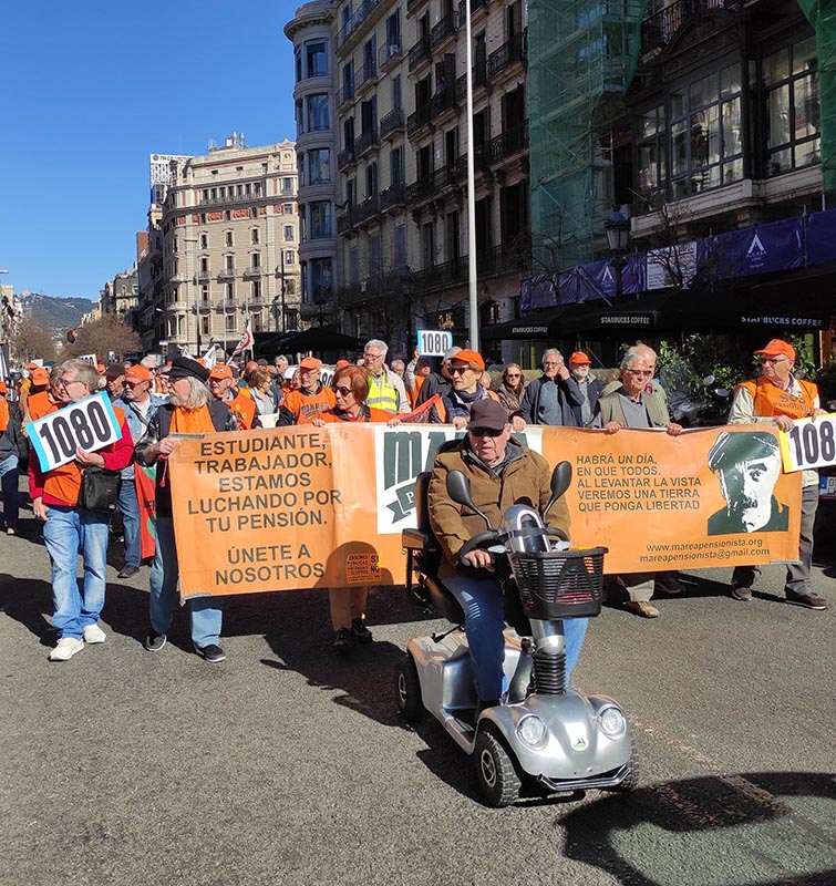 Marea pensionista, concentración frente al consulado francés