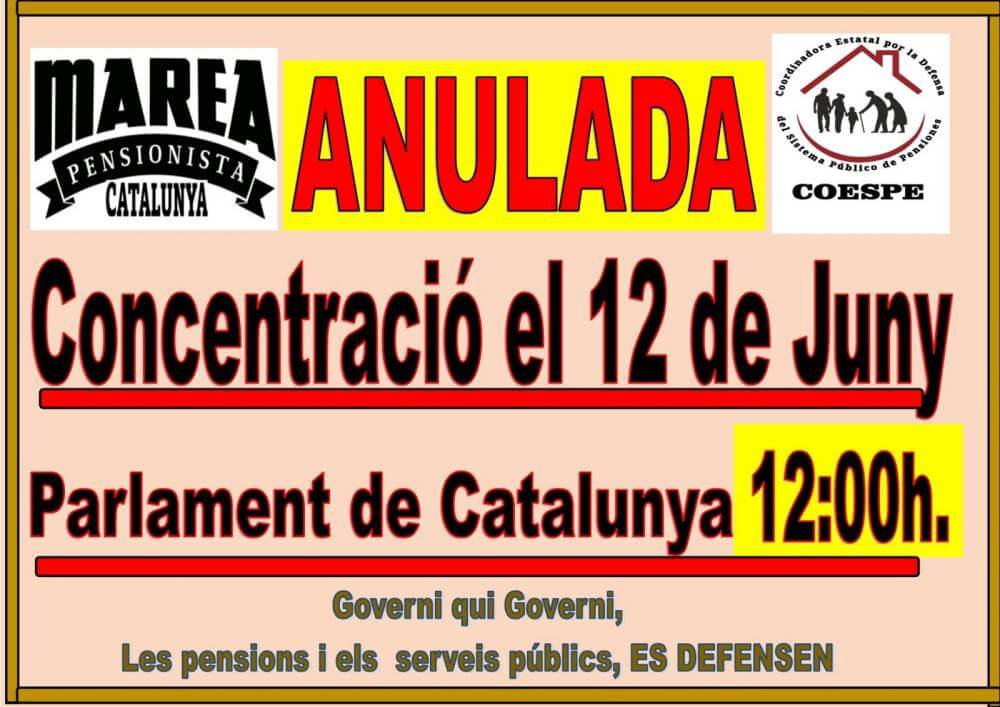 marea pensionista 03062025 anulacion concentracion 12 de junio frente al parlamento IMG 20250607 WA0000