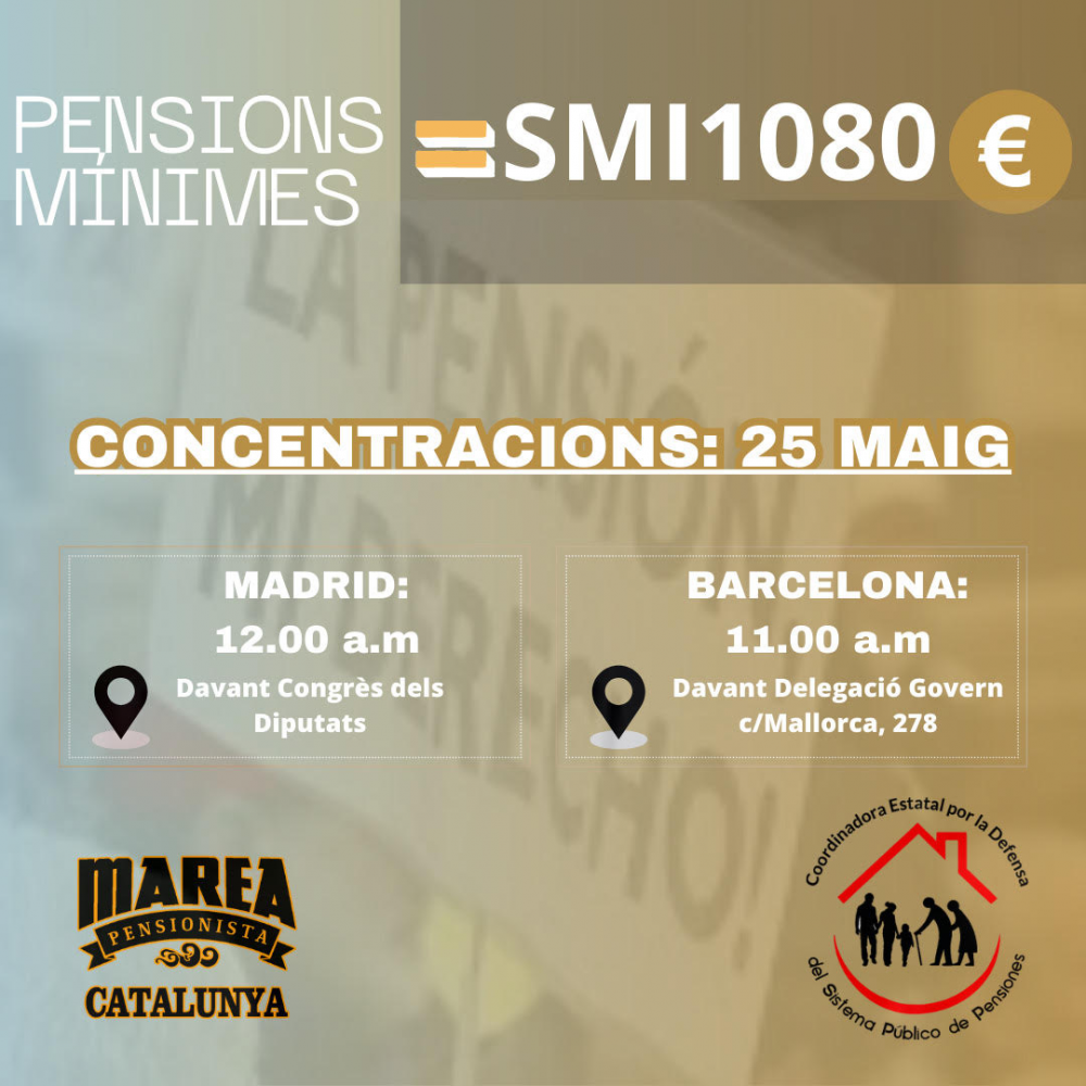 marea pensionista 220523 cartel concentracions 25 de maig