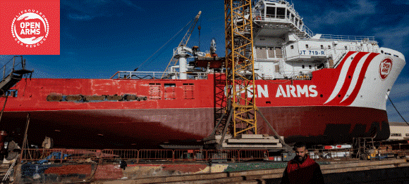 open arms uno el nuevo barco de la organizacion OPEN ARMS