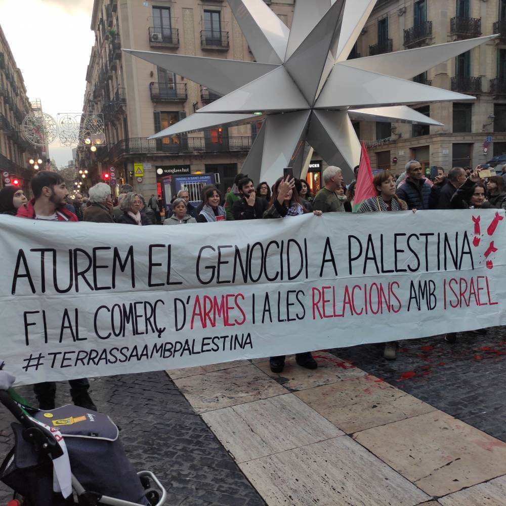 palestina 30112024 terrassa amb el poble palesti a la plaa Sant Jaume barcelona 1733002872372 998 k