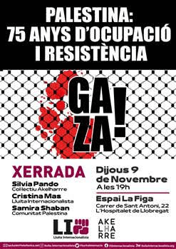 palestina liga internacionalista xerrada sobre gaza