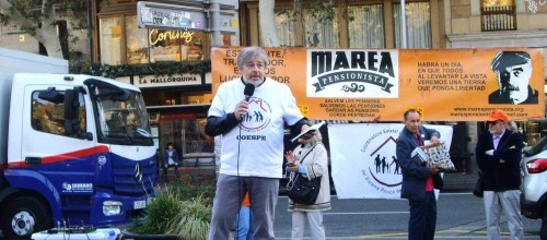 Ramón Franquesa, portaveu estatal de COESPE, durant la seva intervenció el passat 9 de febrer.