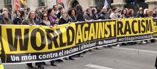 MULTITUDINÀRIA MANIFESTACIÓ CONTRA EL FEIXISME, EL RACISME I A FAVOR DEL POBLE PALESTÍ I LIBANÉS.