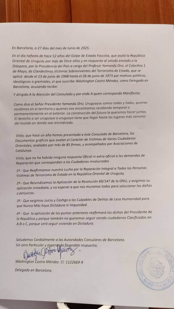 uruguay entrega documentos por washington