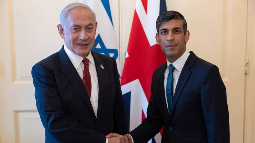 world socialist web site el primer ministro fishi sunak da la bienvenida al primer ministro benjamin netanyahu