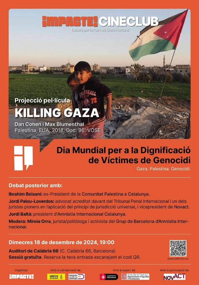 Amnistia Internacional Killing Gaza 18122024 Dia Mundial per a la dignificacio de victimes del genocidi