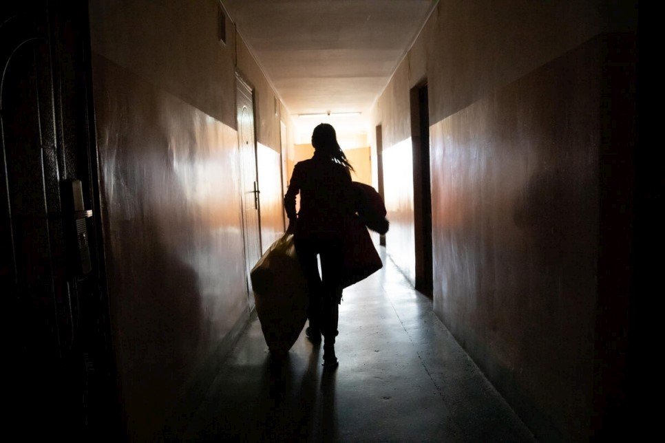 acnur Oleksandra que tuvo que huir de su casa en el este de Ucrania