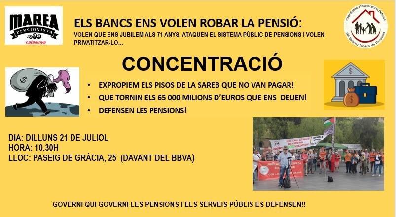 marea pensionista concentraci 21072025 devant les portes de BBVAthumbnail Cartell BBVA